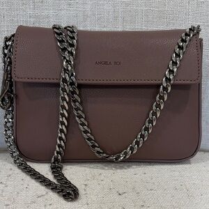 Angela Roi Mauve Crossbody Bag with Chain